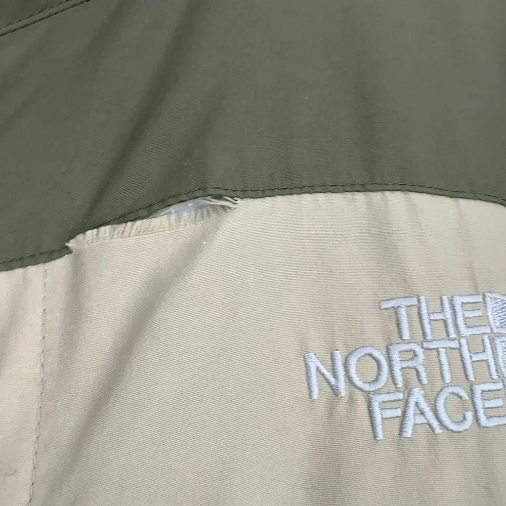 The North Face Jacket Mens XL‎ Green Tan Nylon Colorblock Gorpcore Winter Coat